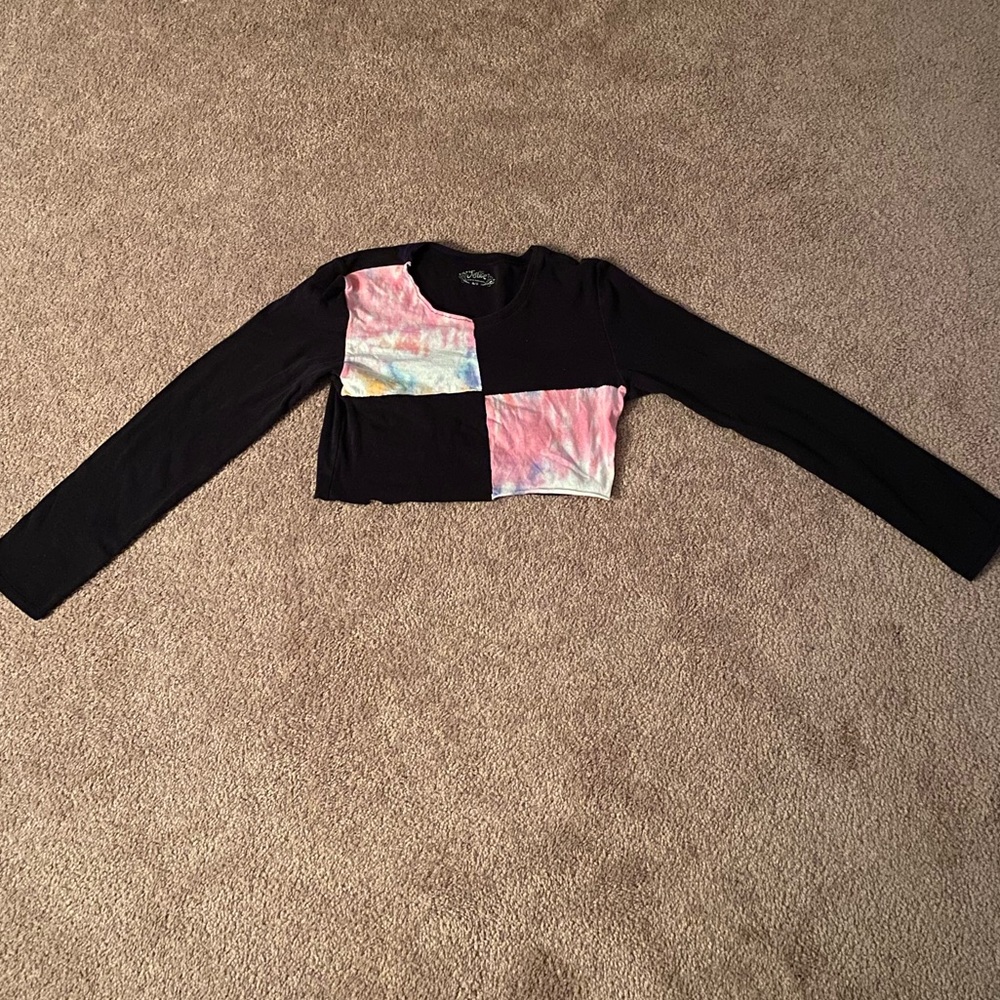 Size 18 (kids) “embroidered patch work” long sleeve cropped top size 18
